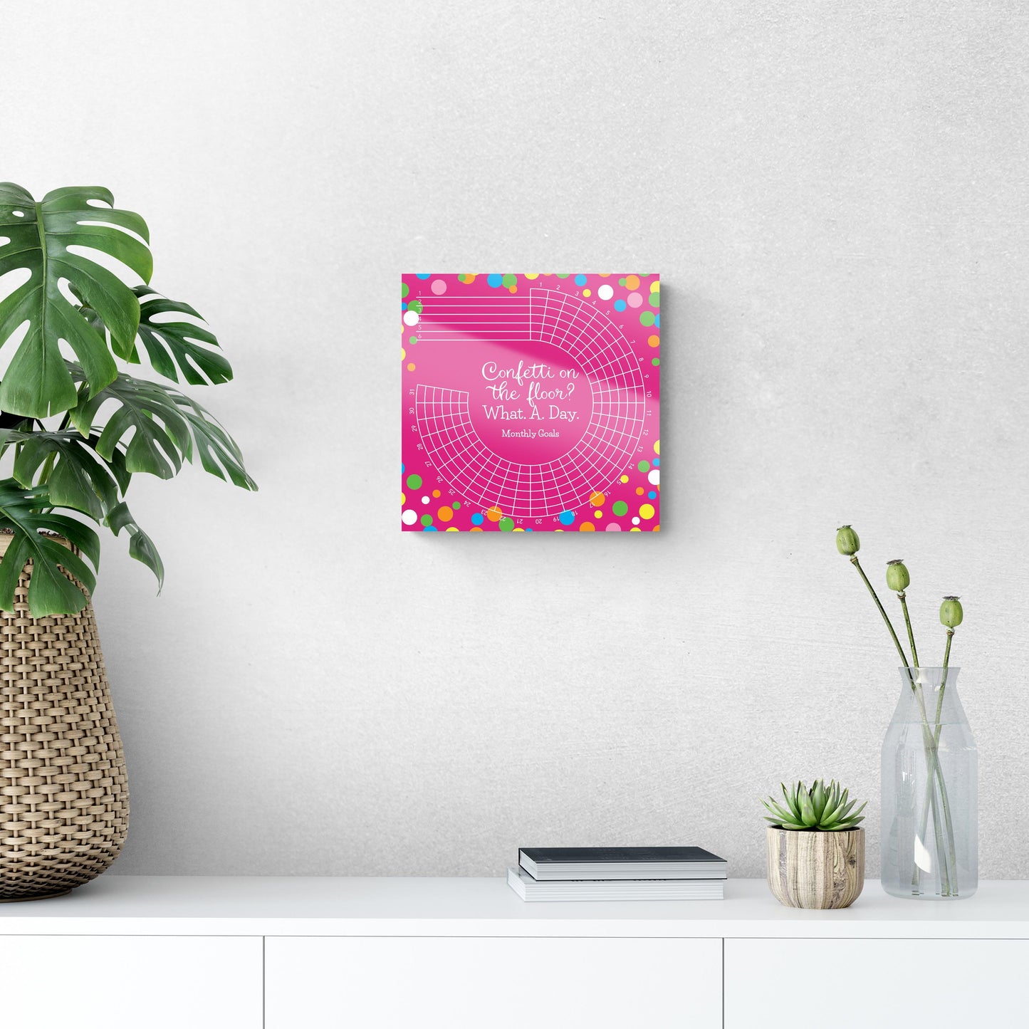 Pink Confetti Habit Tracker | 12x12