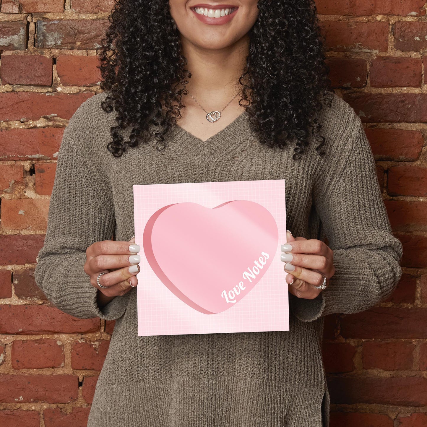 Valentine's Tracker Pink Heart Love Notes | 8x8