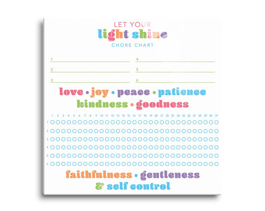 Children's Fruits of the Spirit Habit Tracker | 8x8