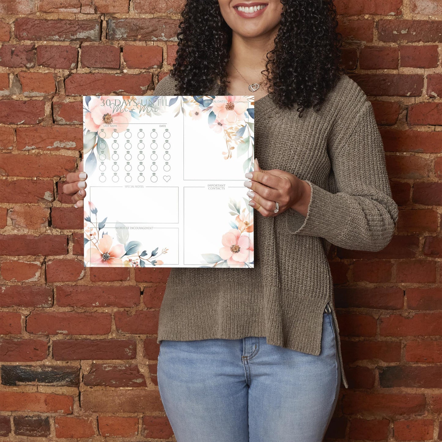 Floral Wedding Tracker | 12x12