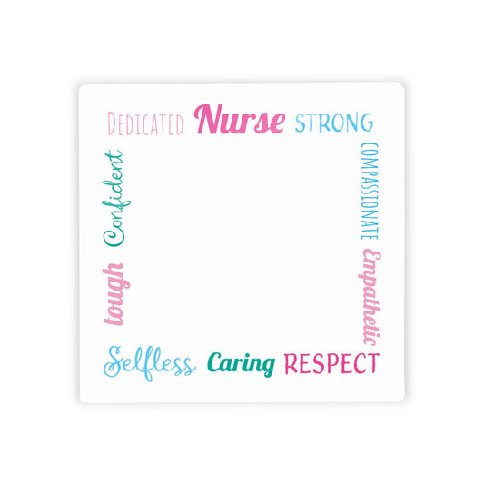 Clear Reminder-Colorful Nurse Words | 4x4