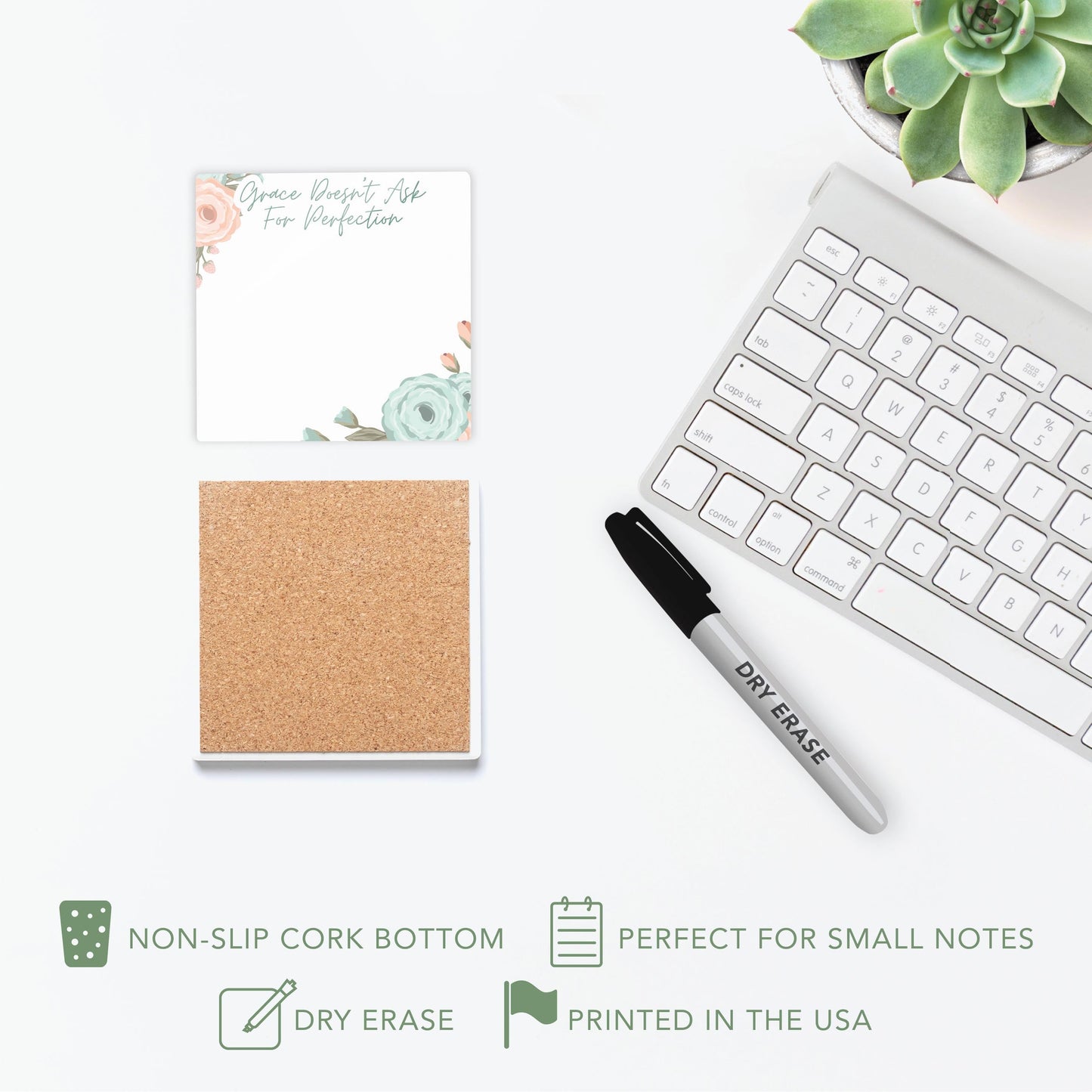 Colorful Faith Notes Floral Grace Doesn't Ask | 4x4