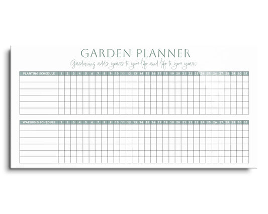 Garden Planner White and Green | 24x12