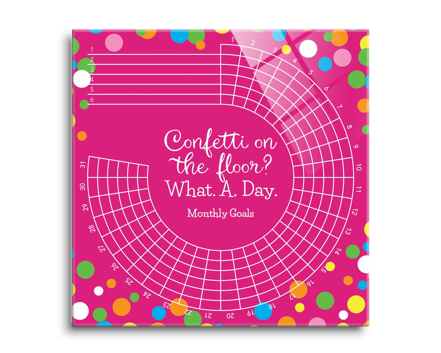 Pink Confetti Habit Tracker | 8x8