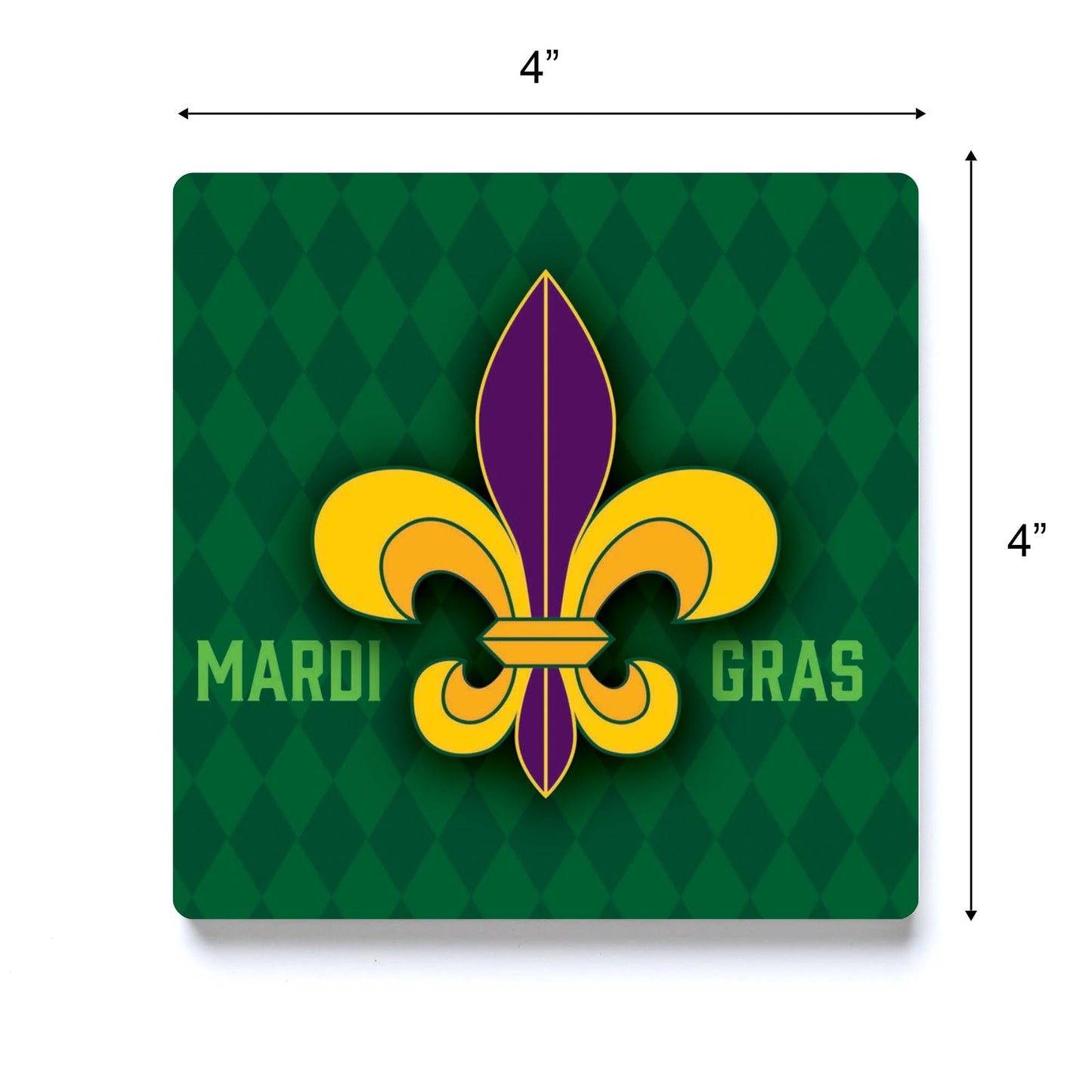 Mardi Gras Fleur De Lis | 4x4