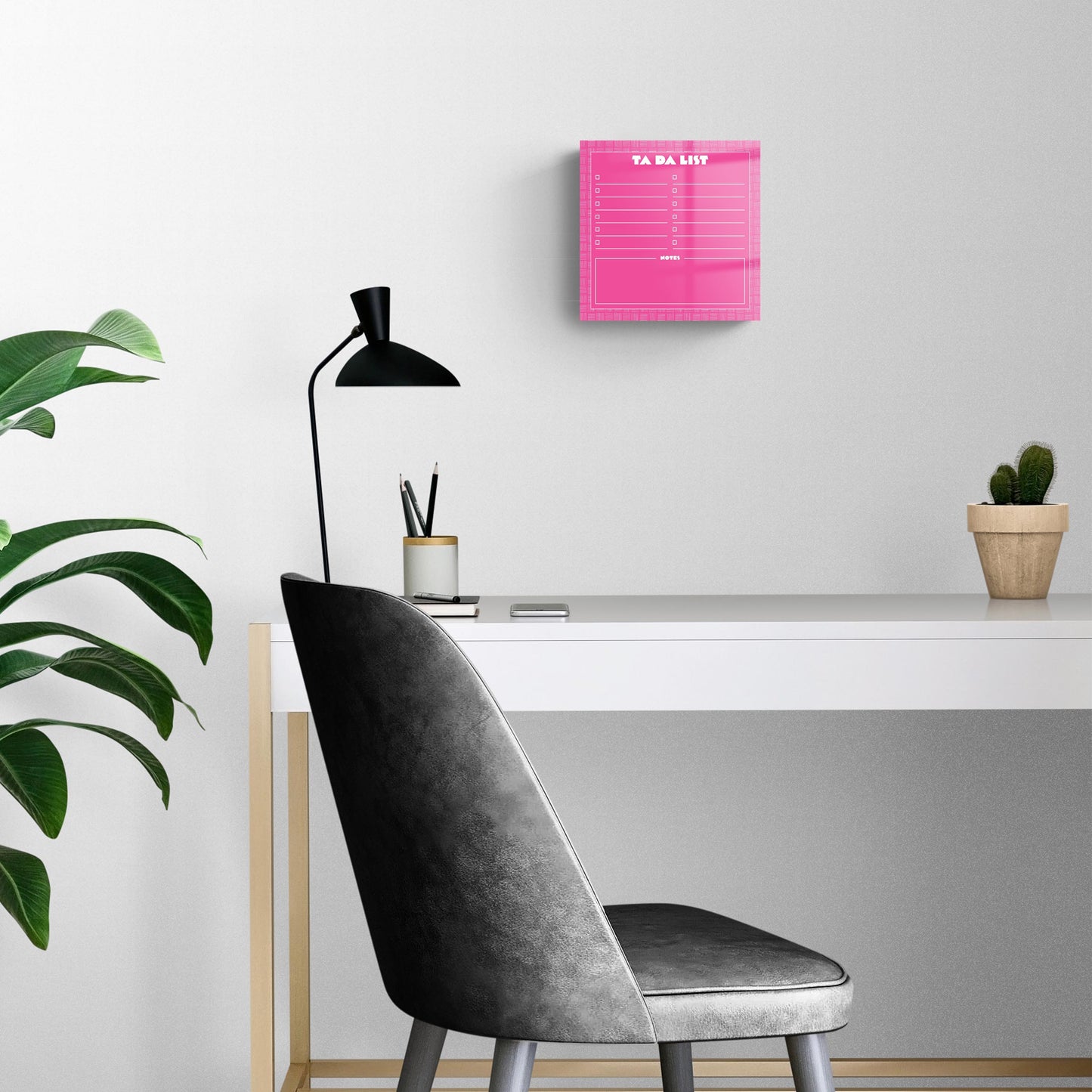 Neon Pink Ta Da List | 8x8