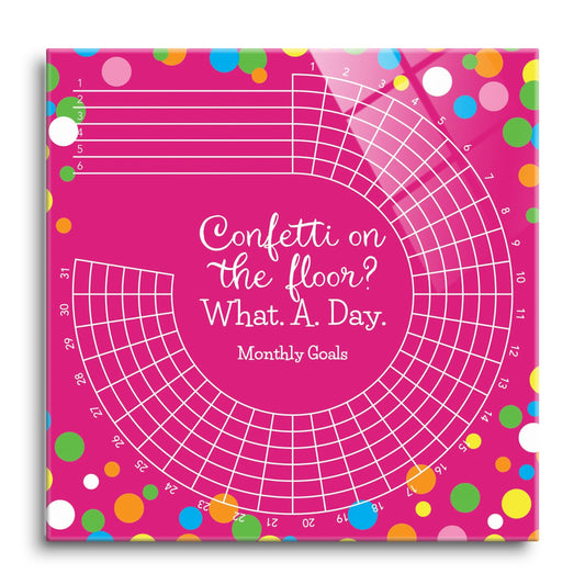 Pink Confetti Habit Tracker | 12x12