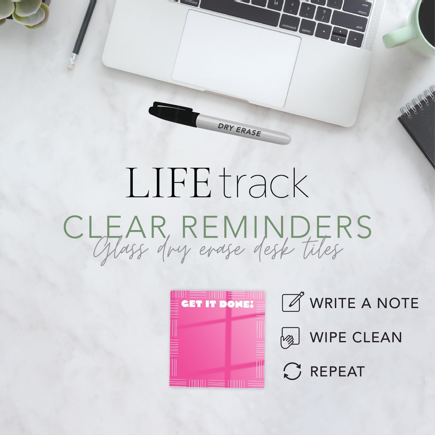 Neon Notes Hatch Pattern on Pink | 4x4