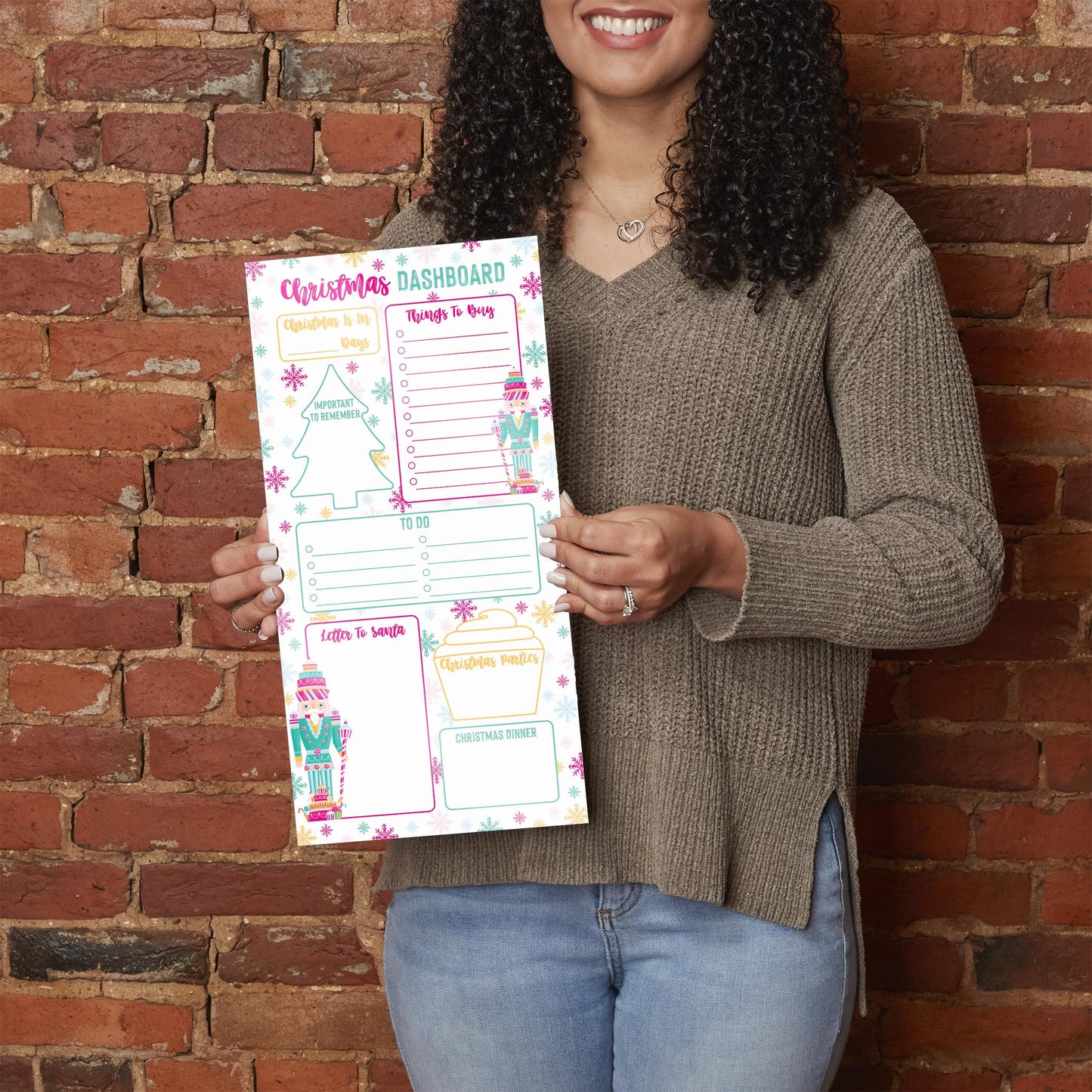 Pink Candyland Christmas Dashboard | 8x16