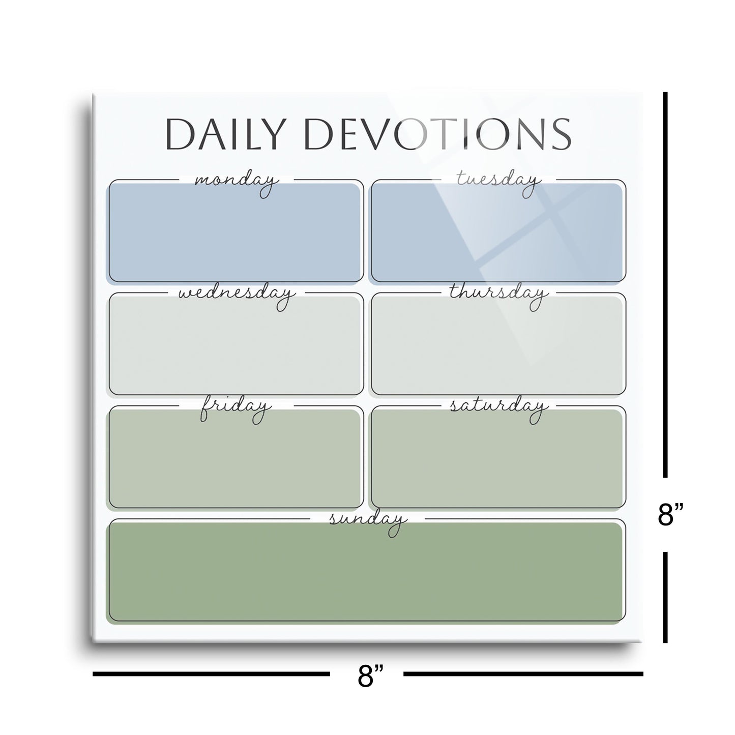 Minimalistic Green and Blue 7-Day Daily Devotions | 8x8