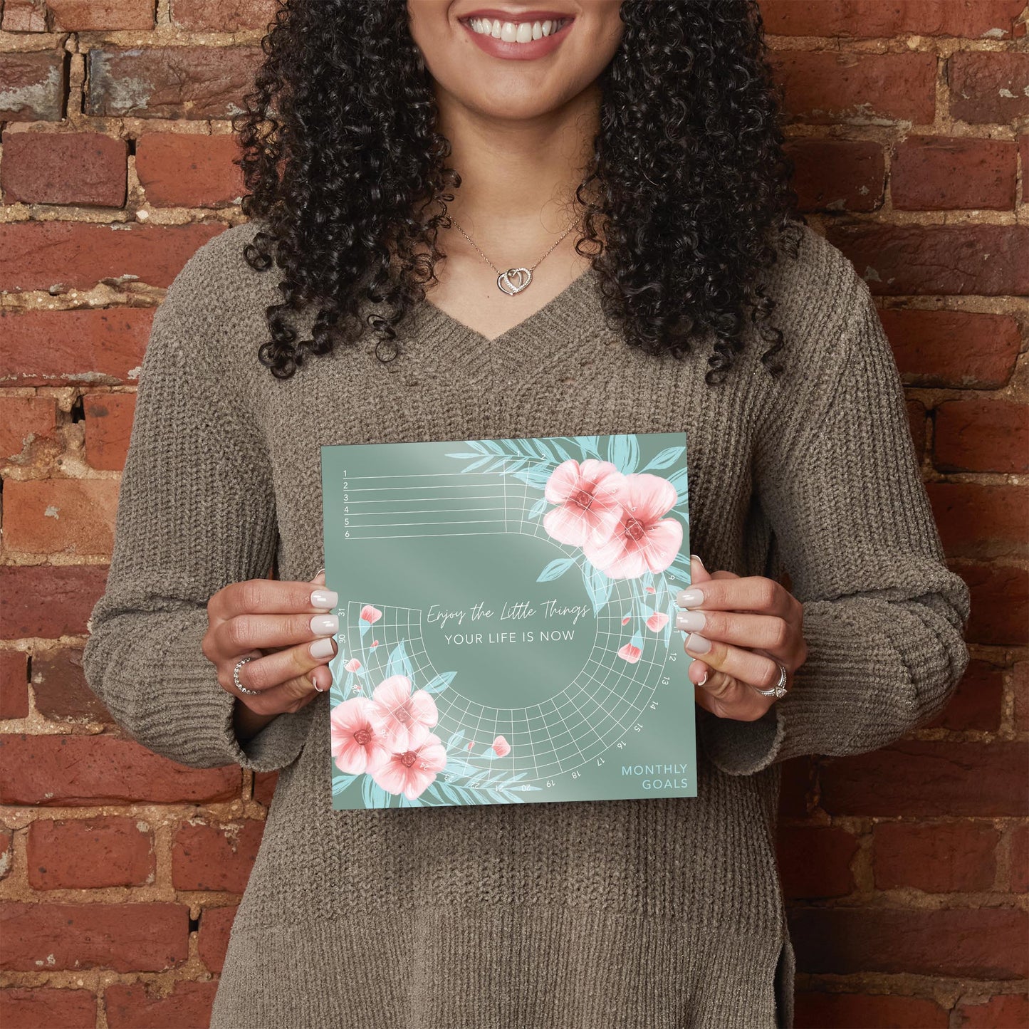 Floral Habit Tracker Enjoy the Little Things | 8x8