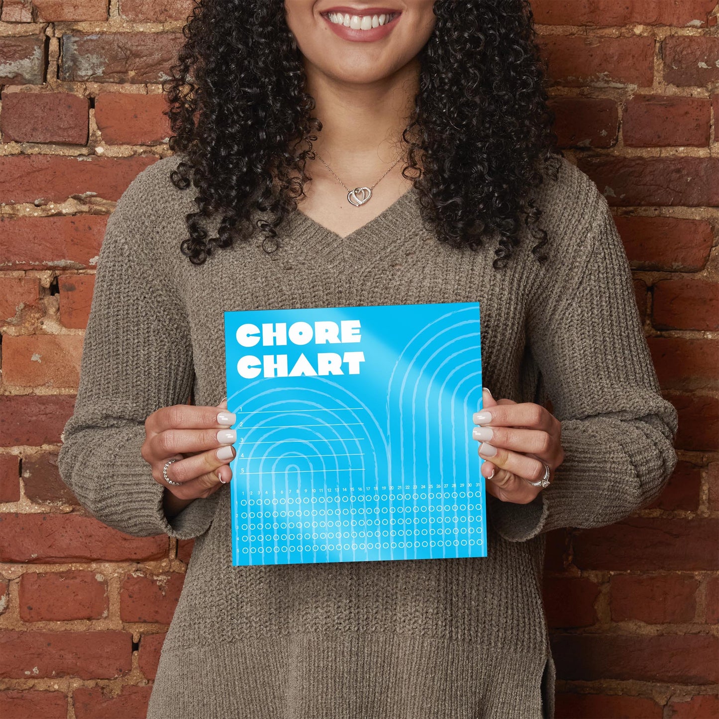 Neon Blue Chore Chart | 8x8
