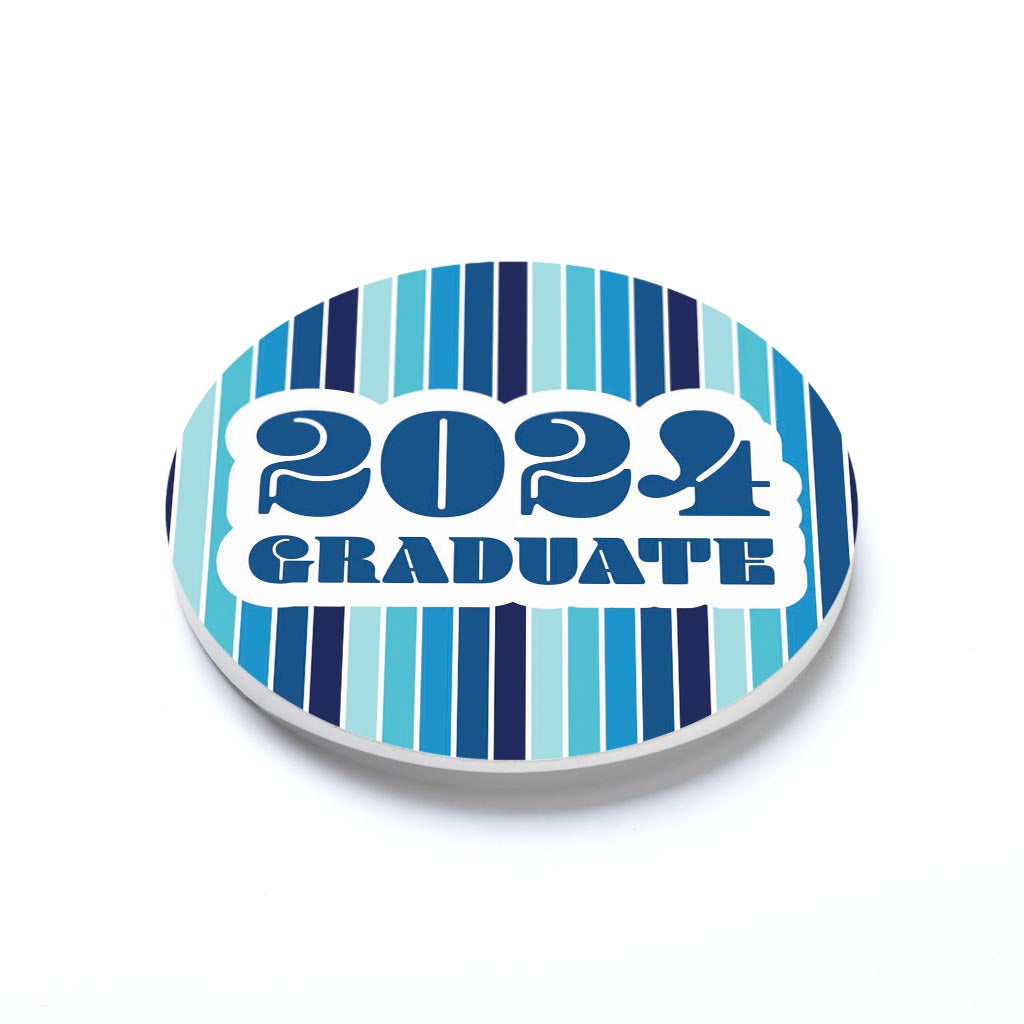 Graduation 2024 Graduate Navy Stripe | 2.65x2.65