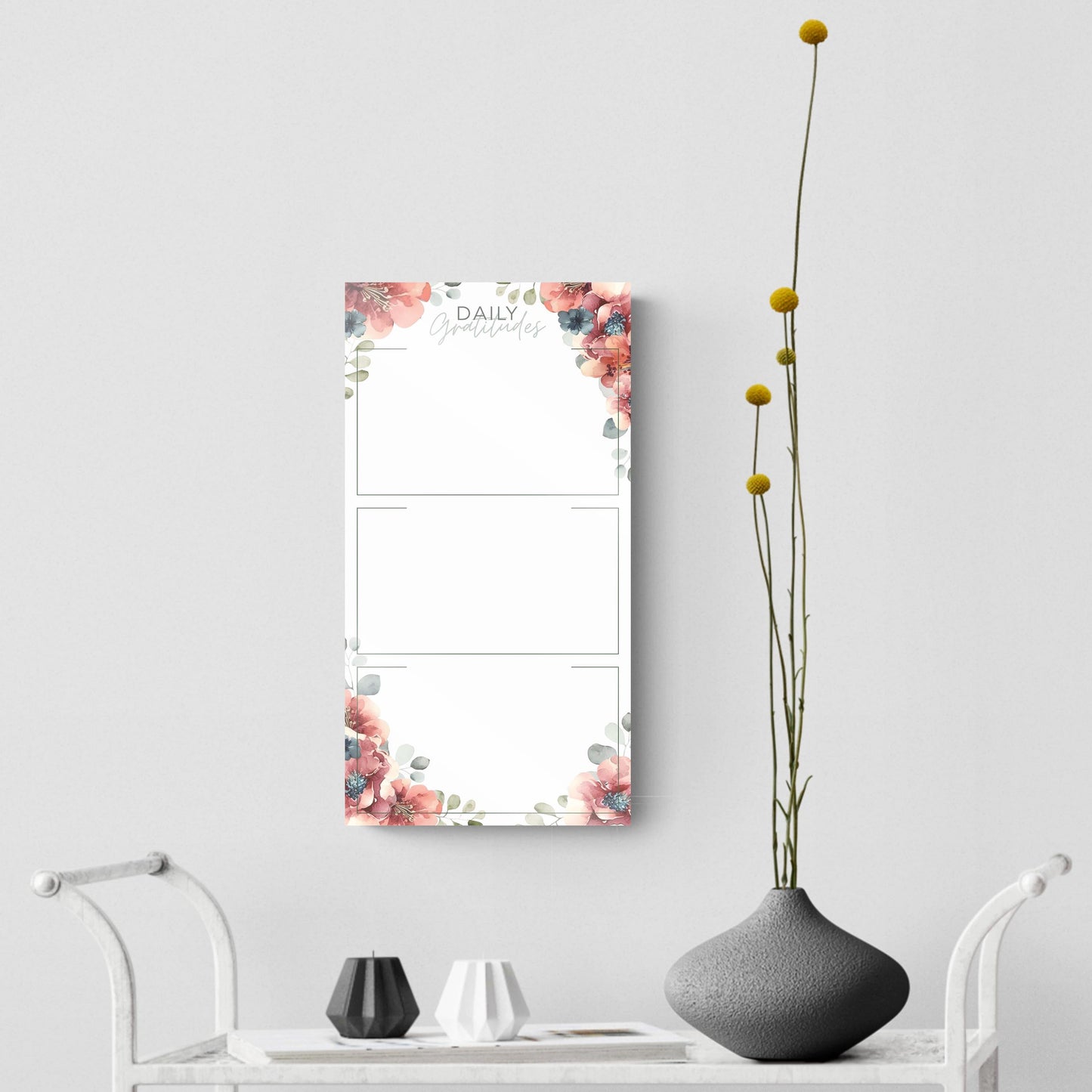 Floral Daily Gratitudes Message Board | 8x16
