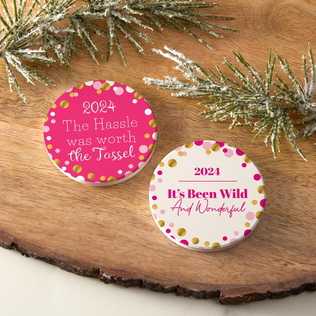 Graduation 2024 Pink Confetti Set | 2.65x2.65