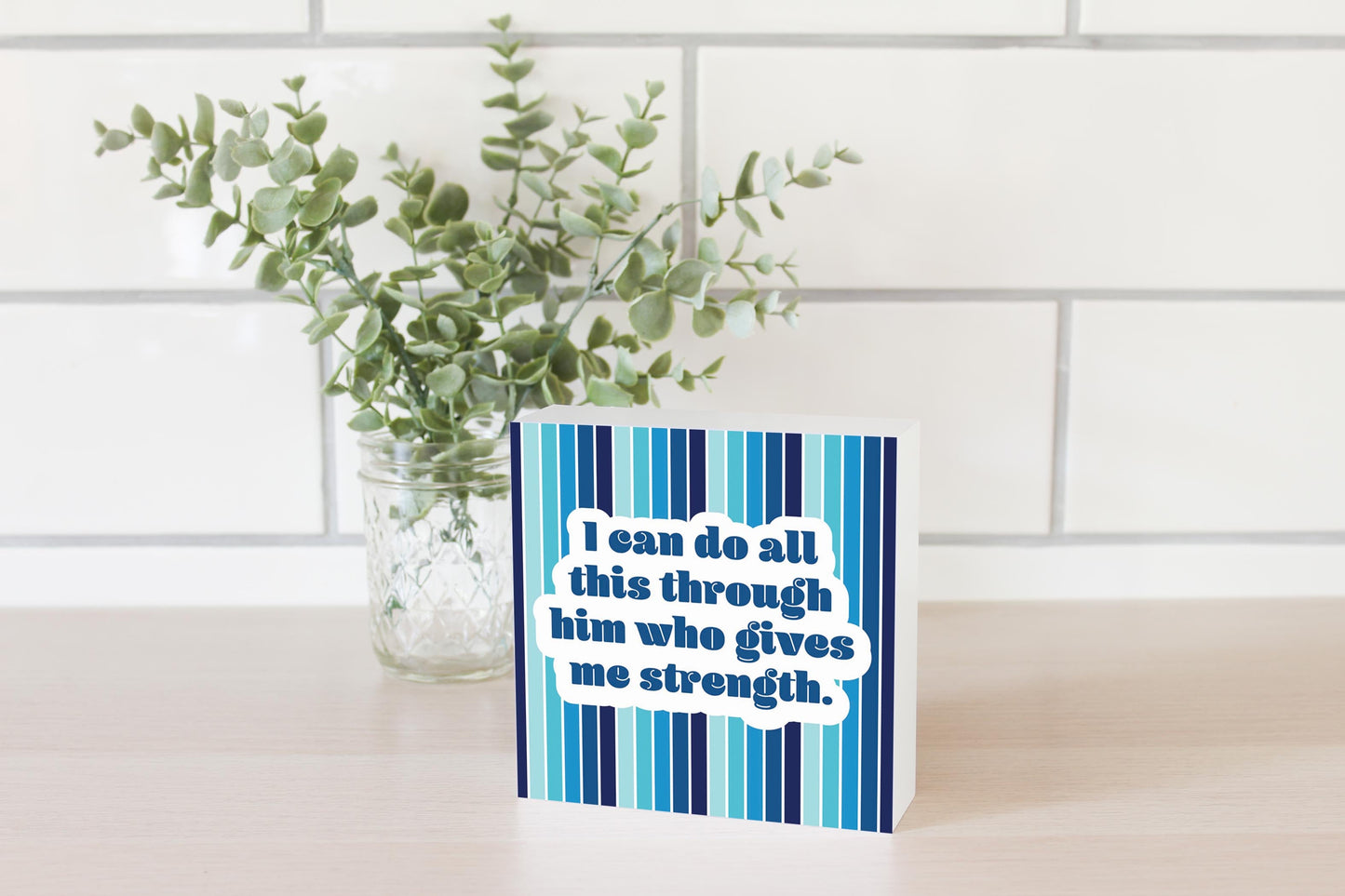 I Can Do All Blue Stripe | 5x5