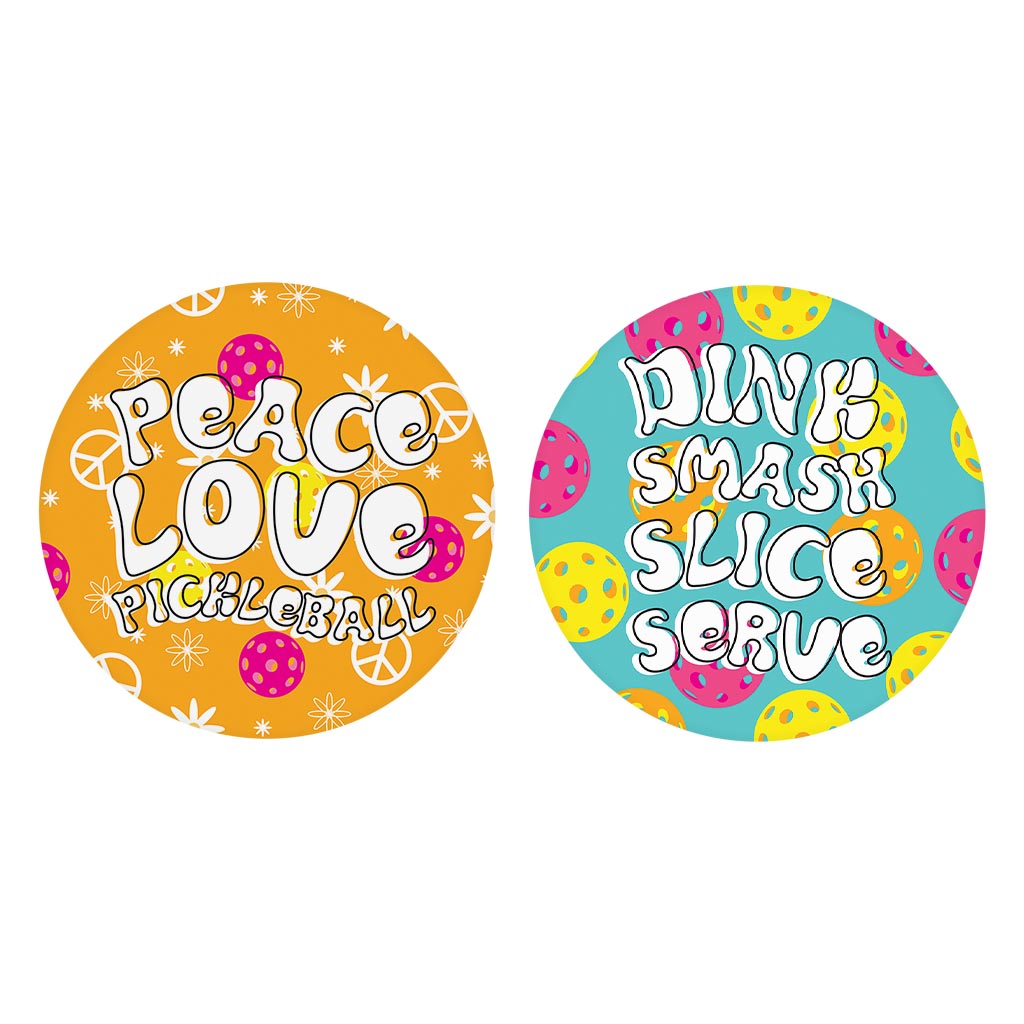 Neon Pickleball Peace Love & Dink Smash | 2.65x2.65