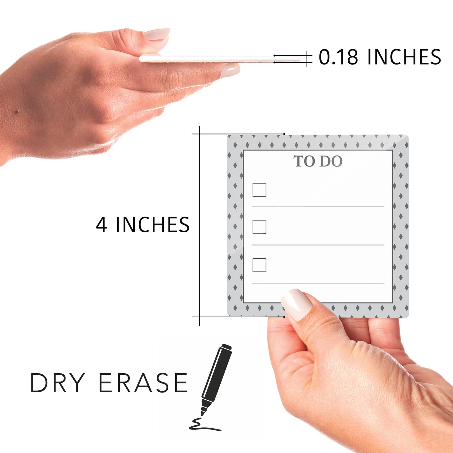 Black & White Pattern Notes Diamonds | 4x4