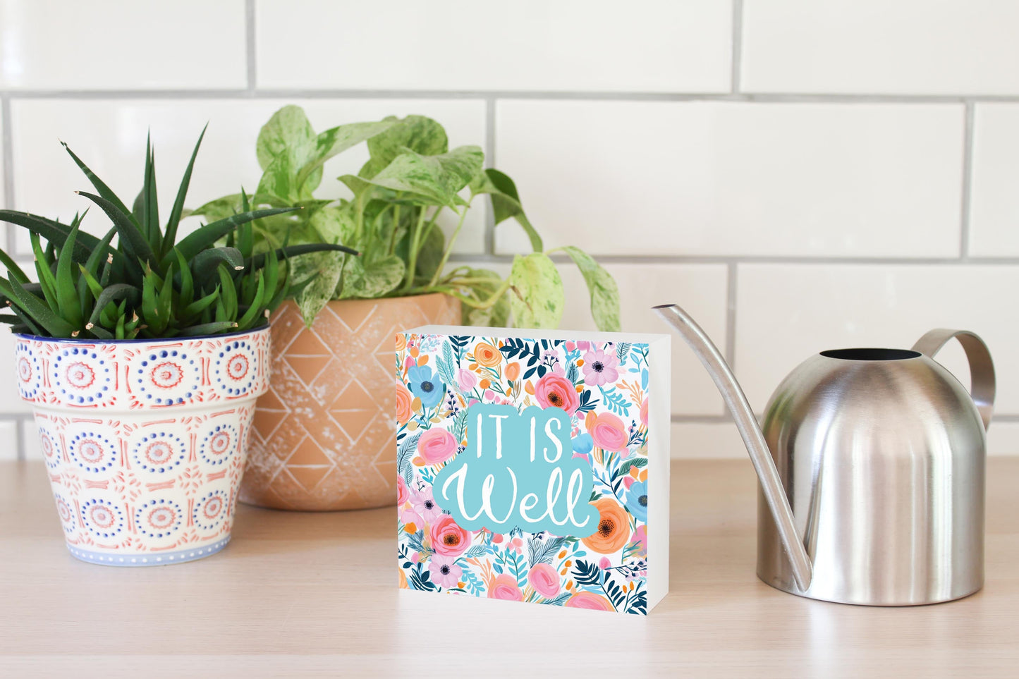 Spring Pastel It Is Well | 5x5