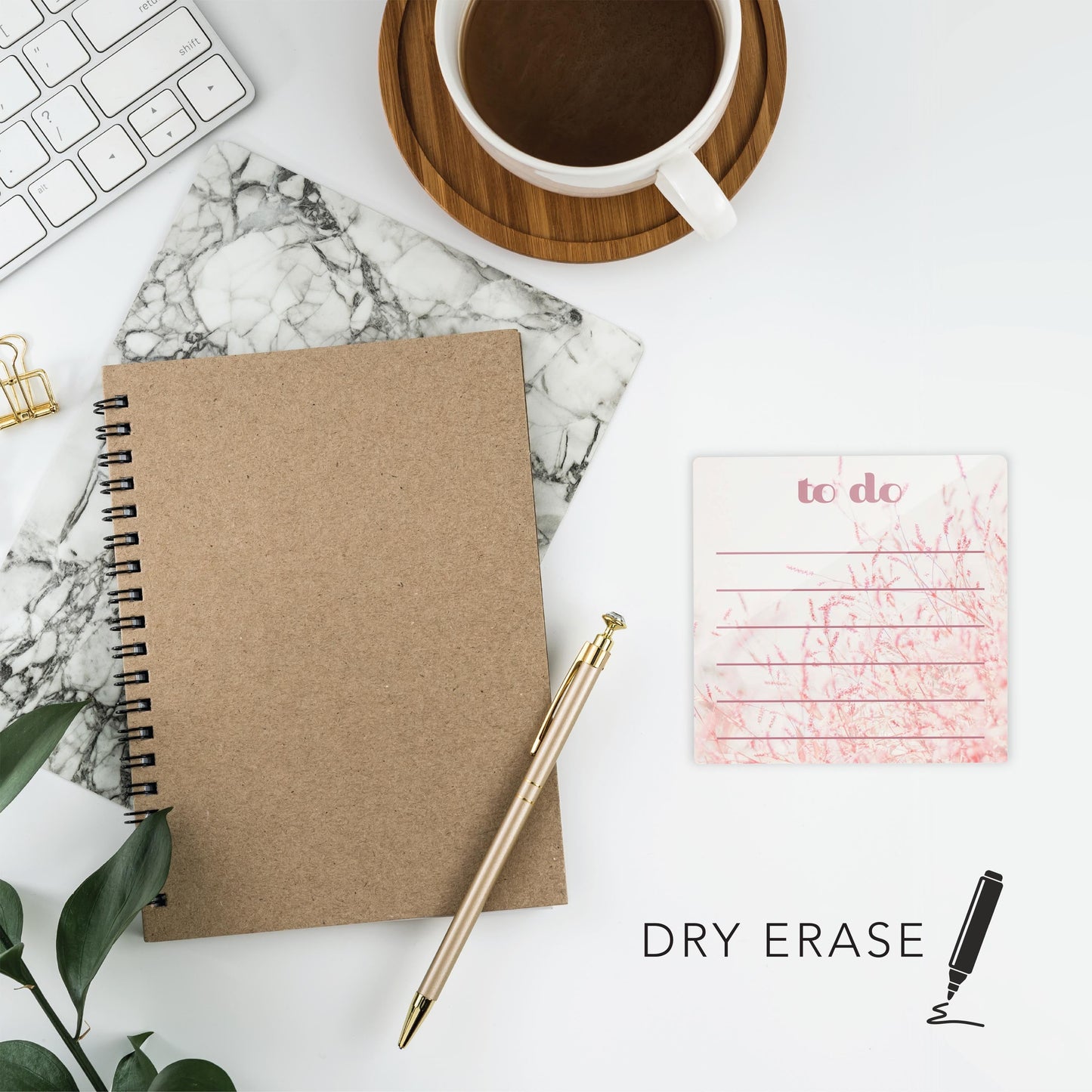Retro Pastel Notes Pink Floral Grass | 4x4