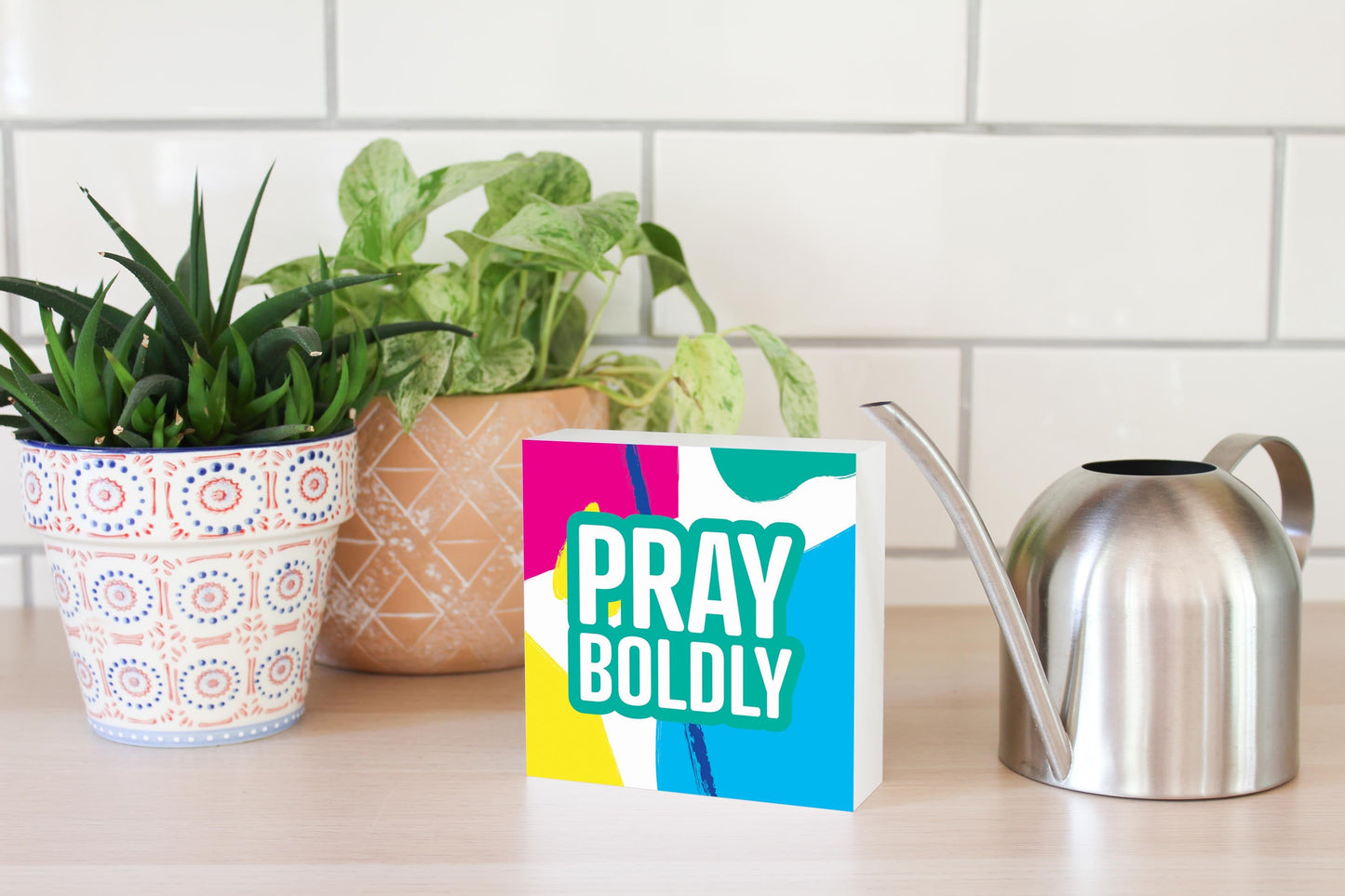 Pray Boldly Bright Pattern | 5x5