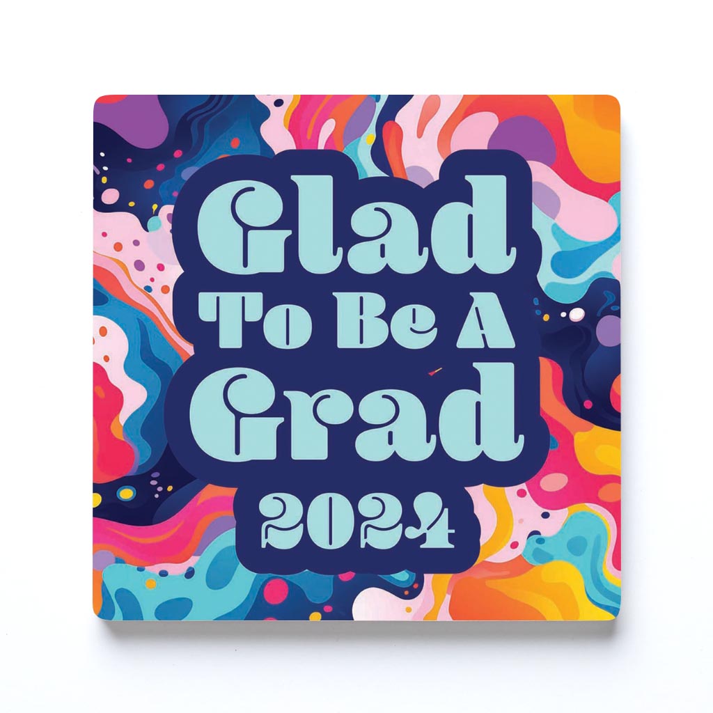 Graduation 2024 Glad To Be A Grad Abstract Fluid | 4x4