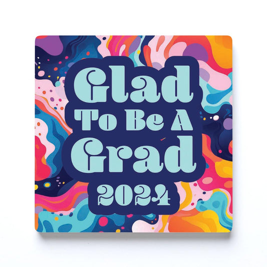 Graduation 2024 Glad To Be A Grad Abstract Fluid | 4x4