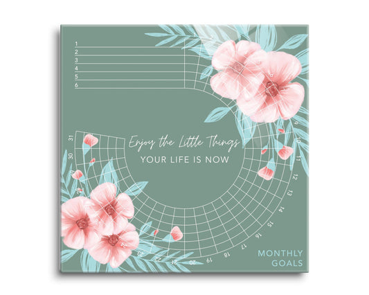Floral Habit Tracker Enjoy the Little Things | 8x8