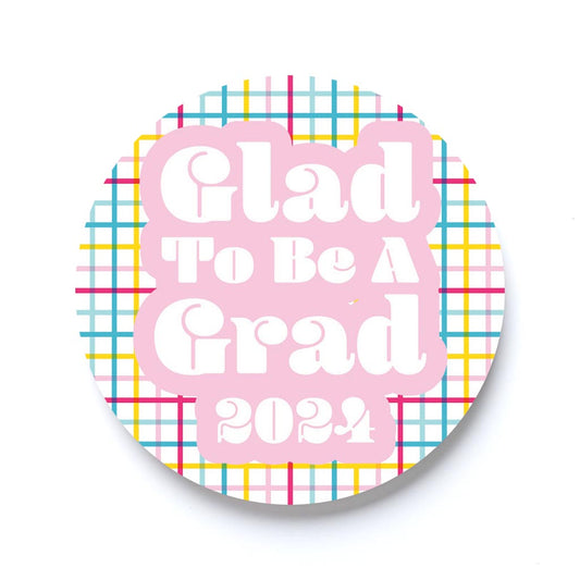 Graduation 2024 Glad To Be A Grad Colorful Grid | 2.65x2.65
