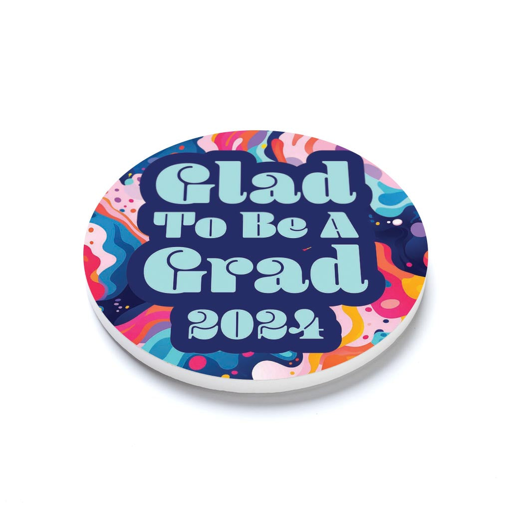 Graduation 2024 Glad To Be A Grad Abstract Fluid | 4x4