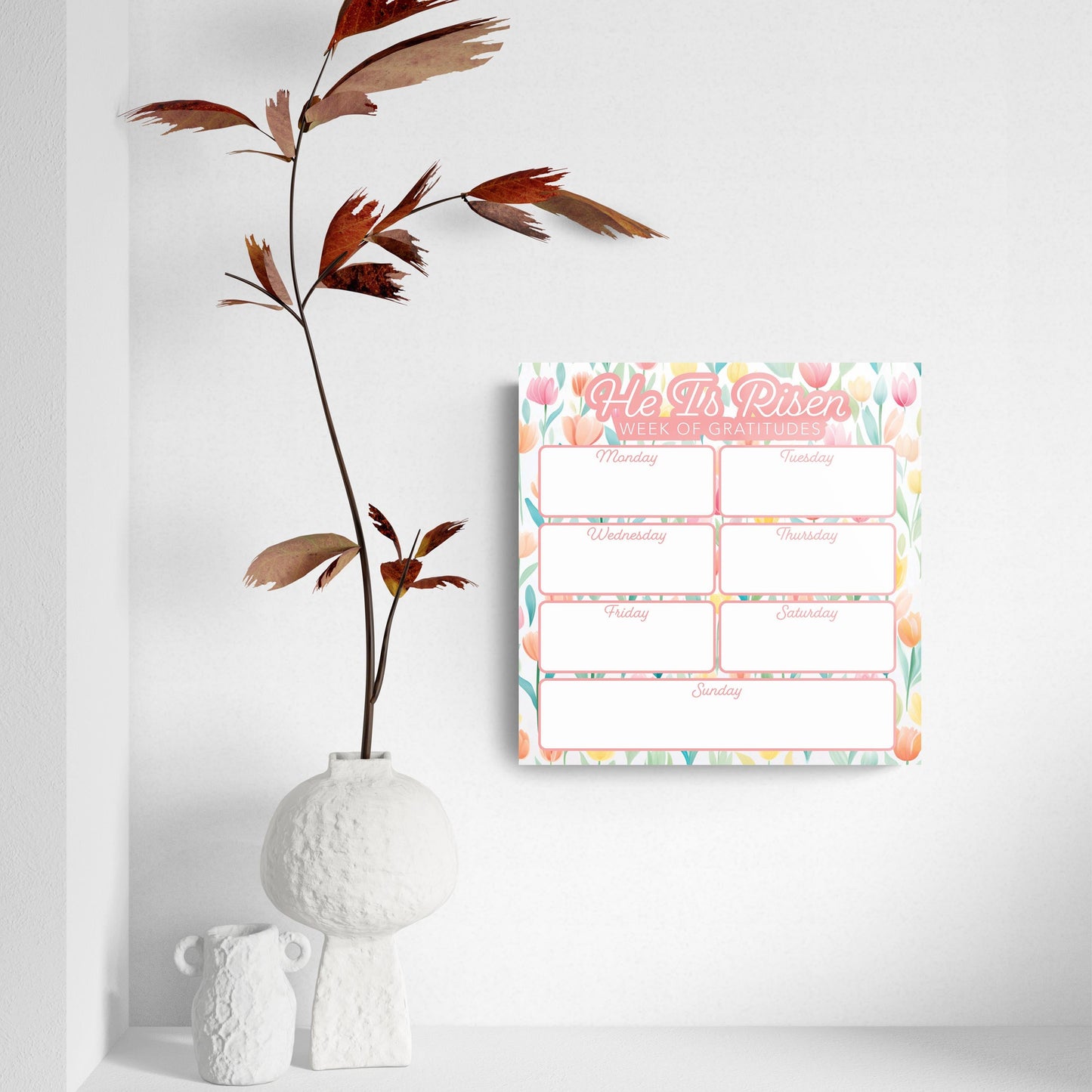 Spring Tracker He Is Risen Week Of Gratitudes | 8x8