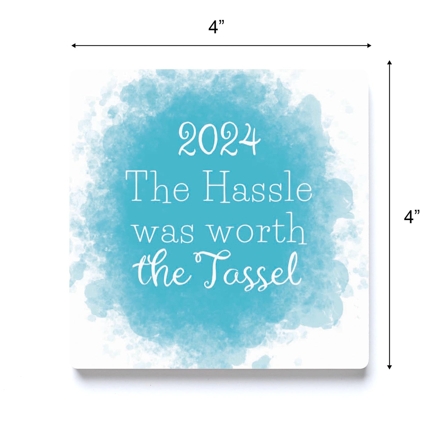 Graduation 2024 Worth The Tassel Blue Paint | 4x4