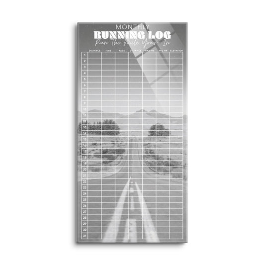 Monthly Running Tracker Desert | 8x16