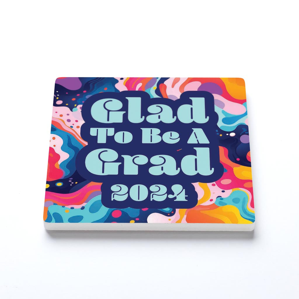 Graduation 2024 Glad To Be A Grad Abstract Fluid | 4x4