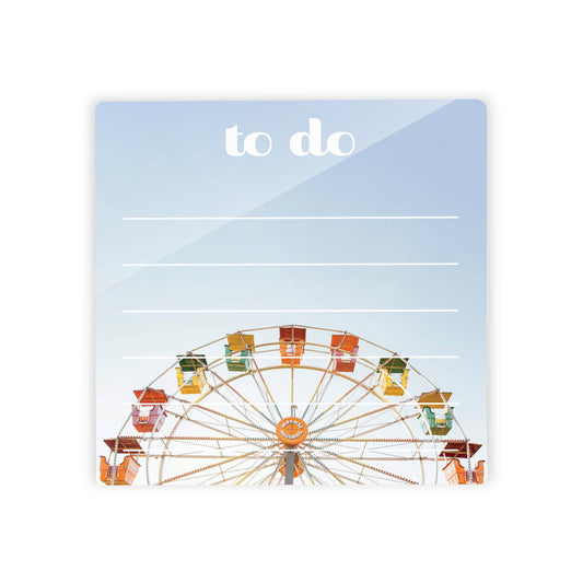 Retro Pastel Notes Colorful Ferris Wheel | 4x4