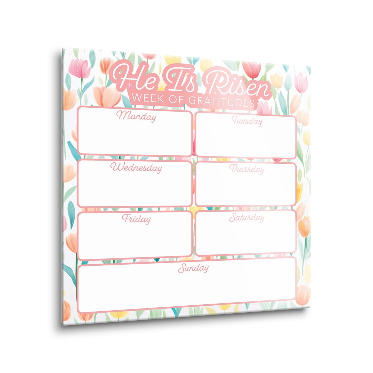Spring Tracker He Is Risen Week Of Gratitudes | 12x12