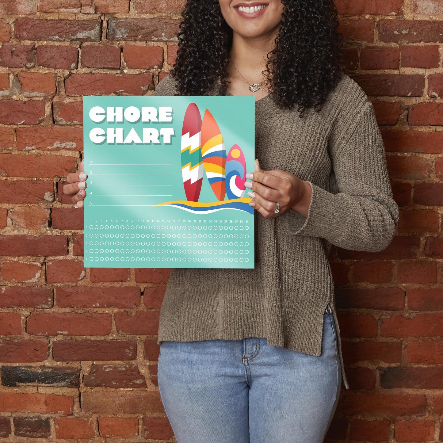 Children's Chore Chart Surf Boards | 12x12