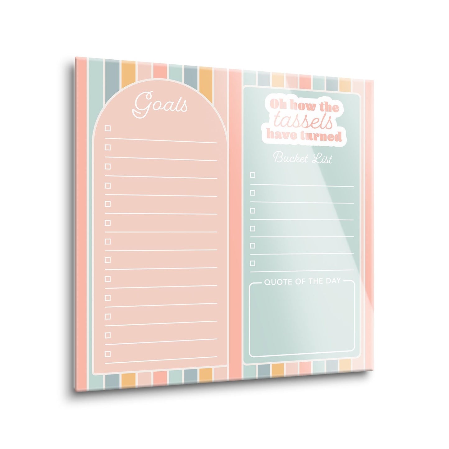 Graduation Tracker Pastel Stripe Tassels | 12x12