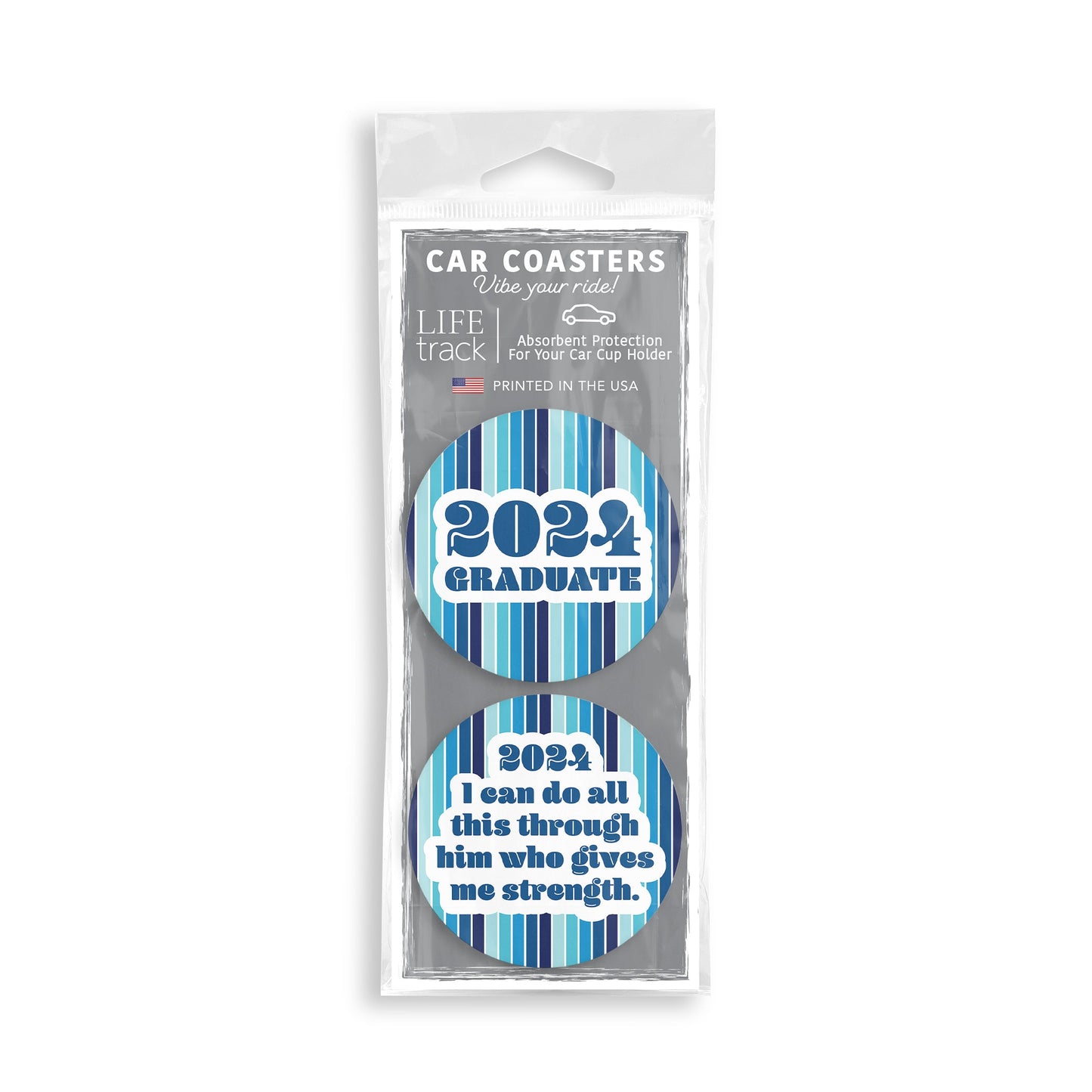 Graduation 2024 Blue Stripe Set | 2.65x2.65