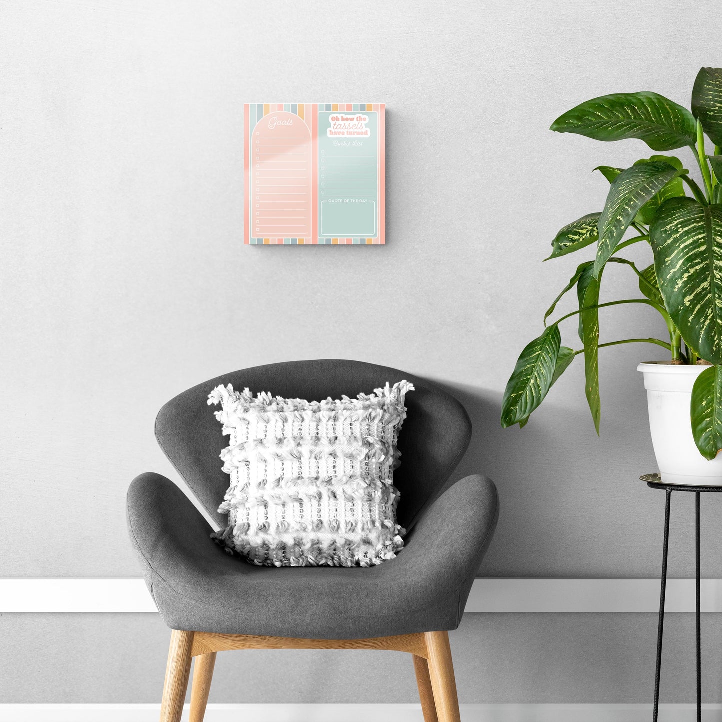 Graduation Tracker Pastel Stripe Tassels | 12x12