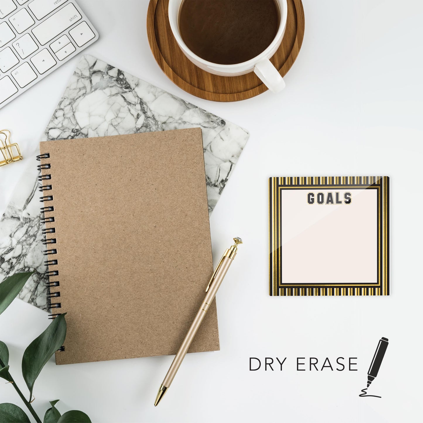 Graduation Reminders Gold Stripe Goals | 4x4