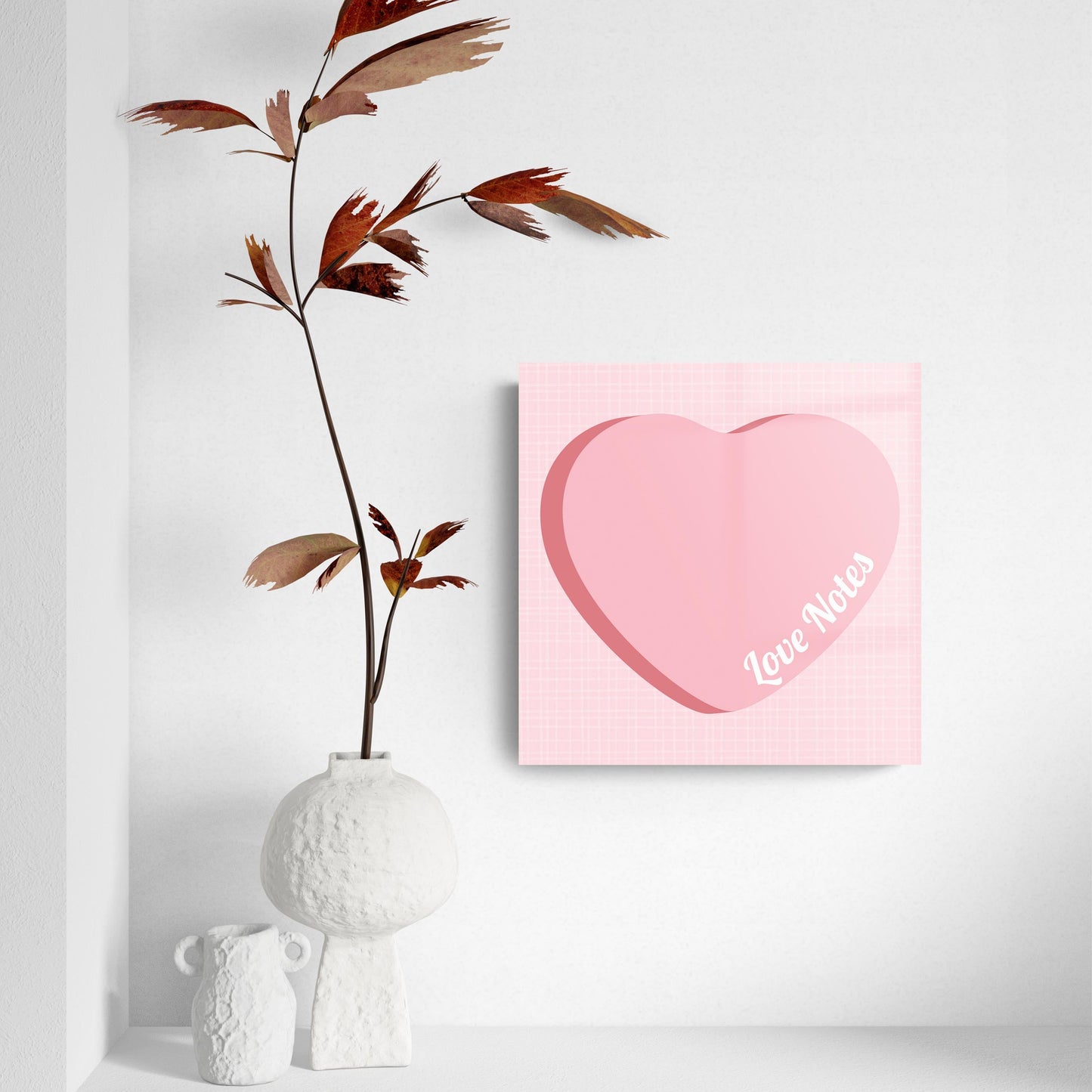 Valentine's Tracker Pink Heart Love Notes | 8x8