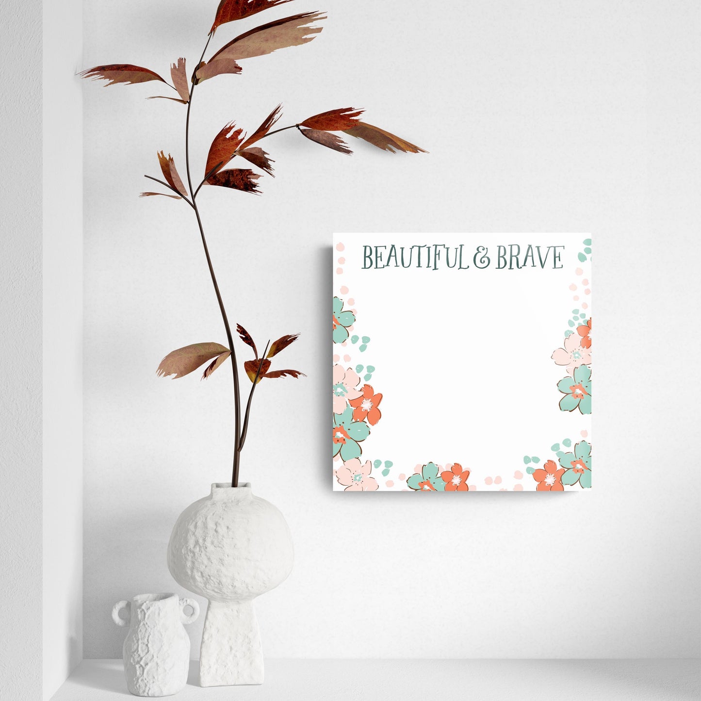 Clairmont & Co Faith Beautiful & Brave Notes | 8x8