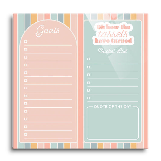 Graduation Tracker Pastel Stripe Tassels | 12x12