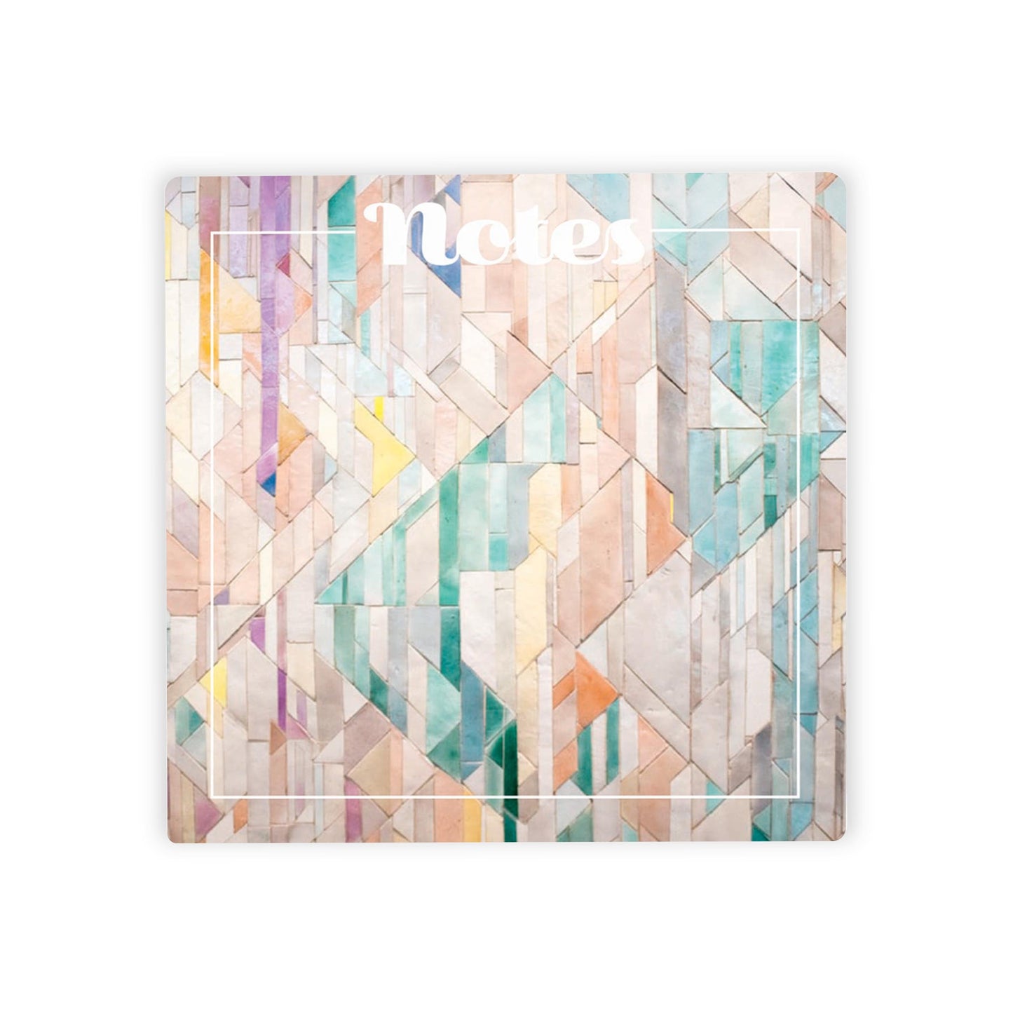 Retro Pastel Notes Colorful Wood | 4x4
