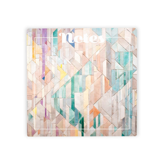 Retro Pastel Notes Colorful Wood | 4x4