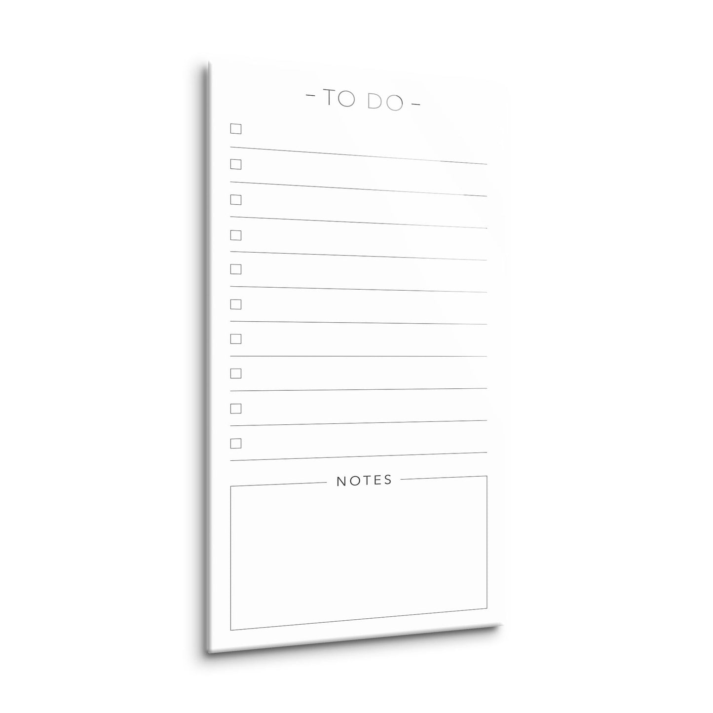 Minimalistic White To Do List | 8x16