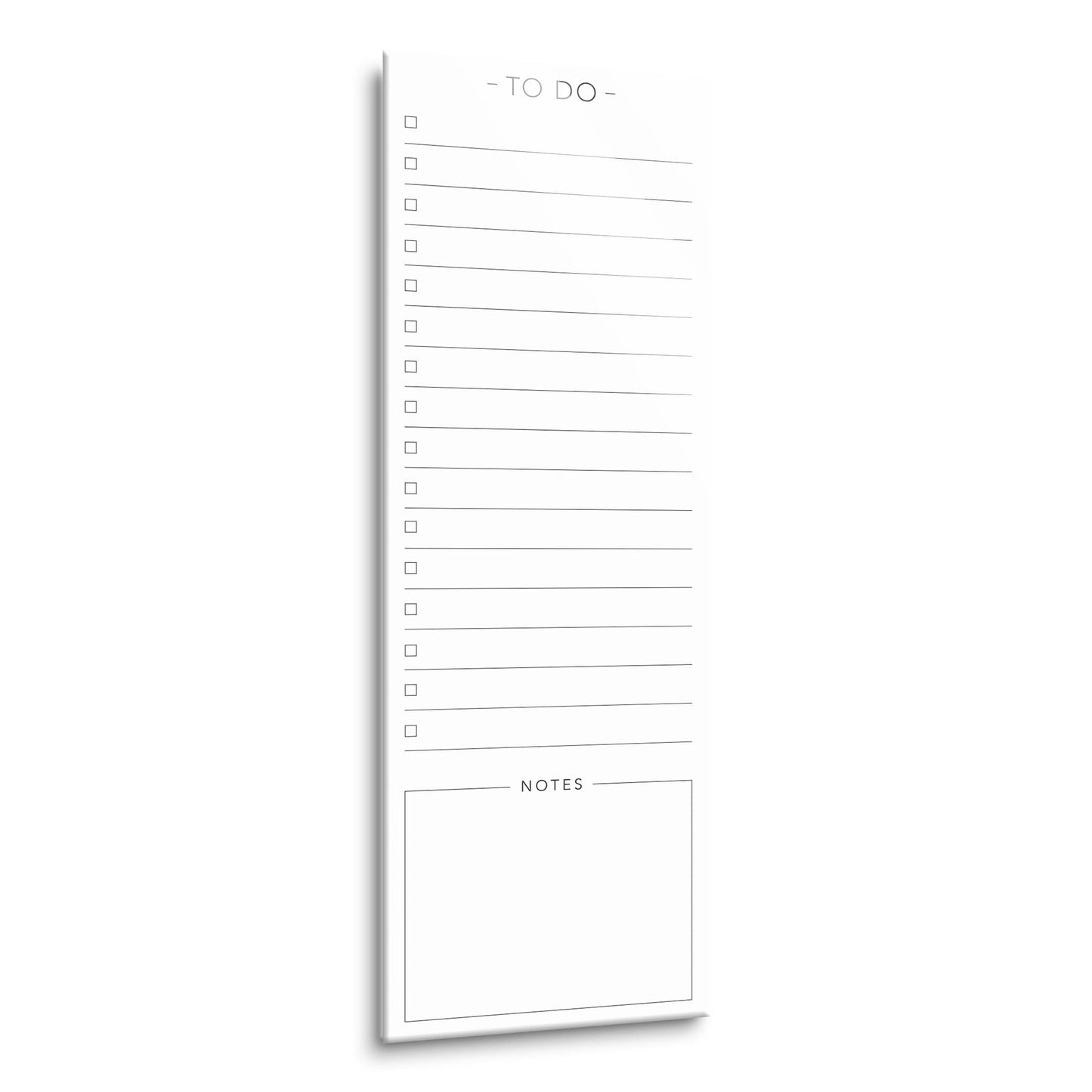 Minimalistic White To Do List | 8x24